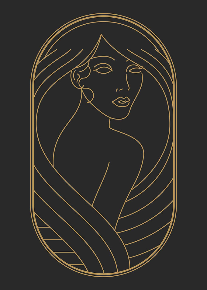 Art Deco Beautiful Woman