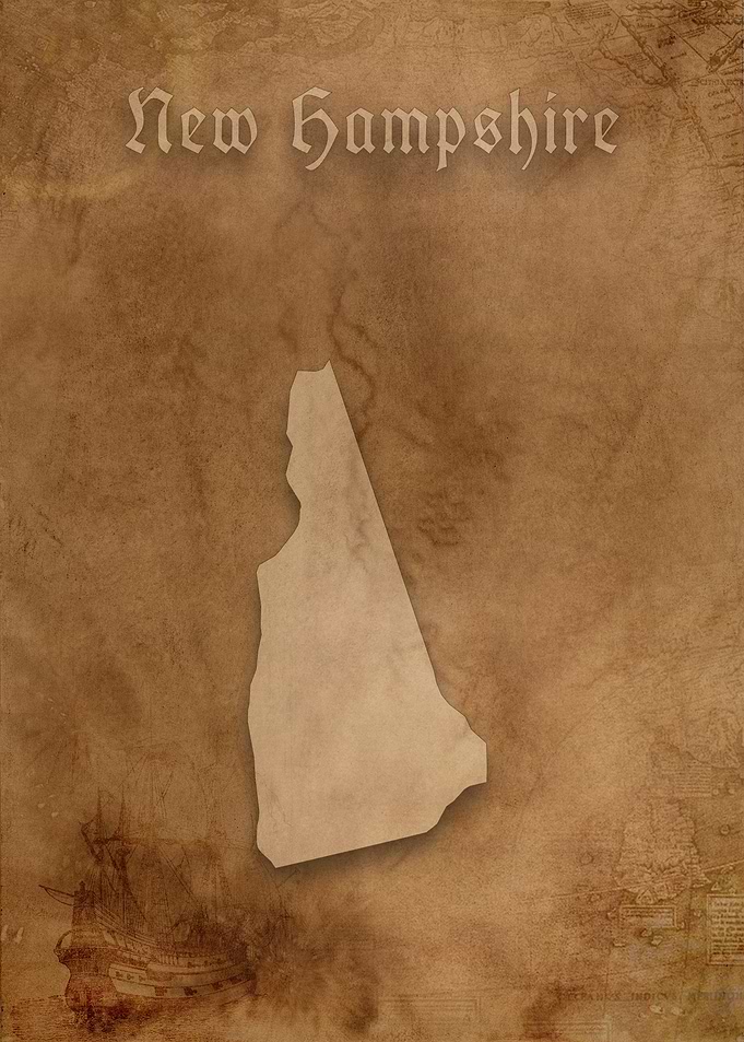 New Hampshire Vintage Map