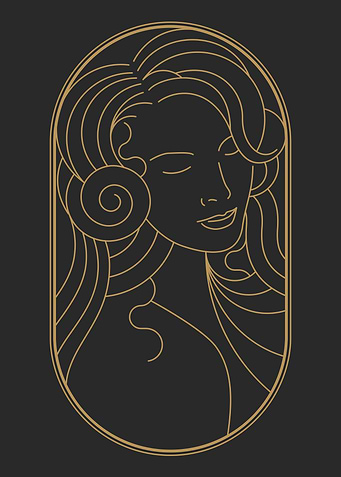 Art Deco Beautiful Woman