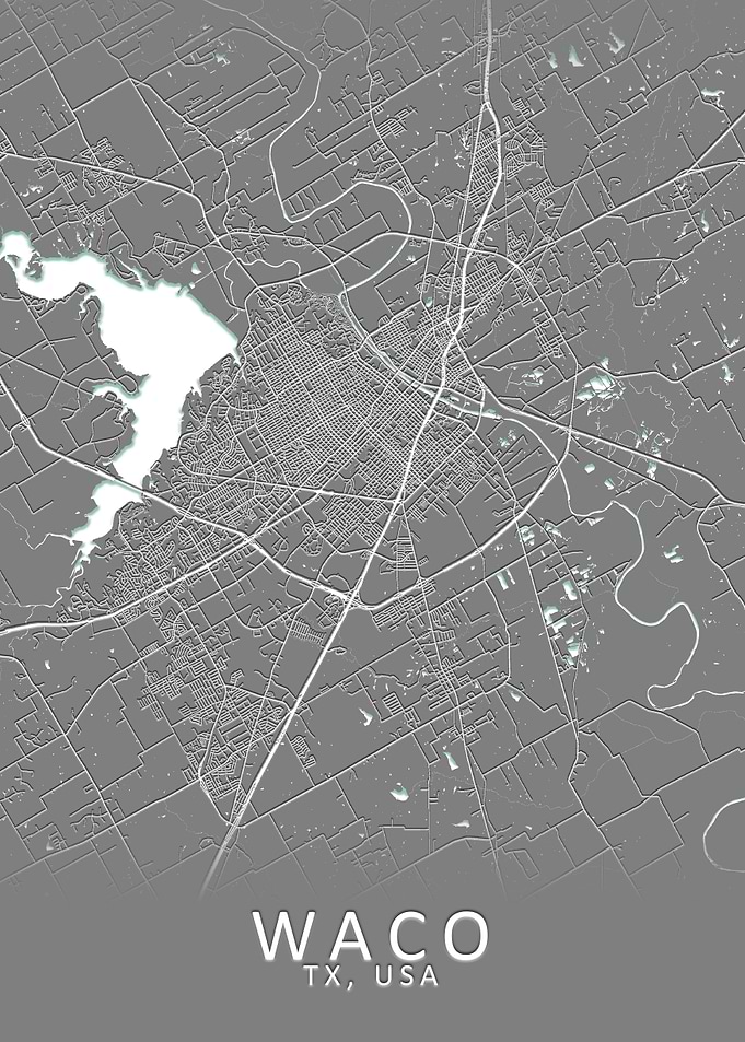Waco TX USA City Map
