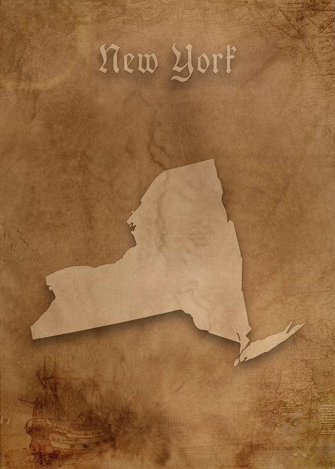 New York Vintage Map