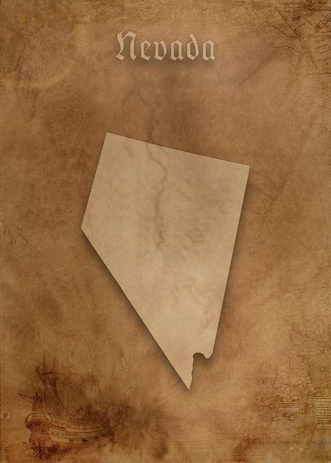 Nevada Vintage Map