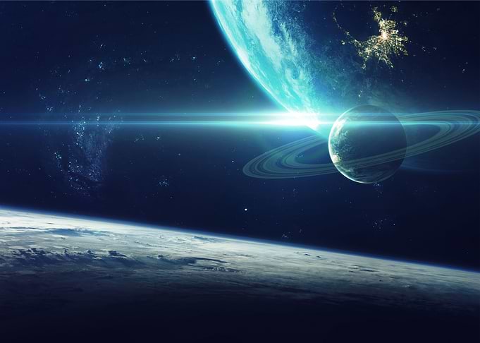 Ringed Planet Between More