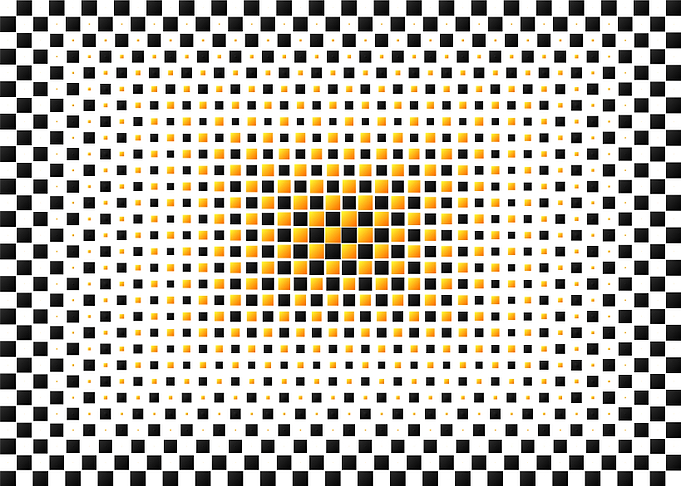 black white yellow tiles