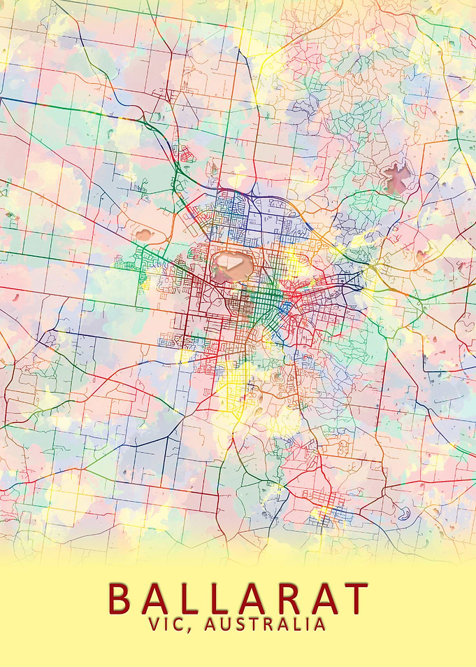 Ballarat VIC Australia Map