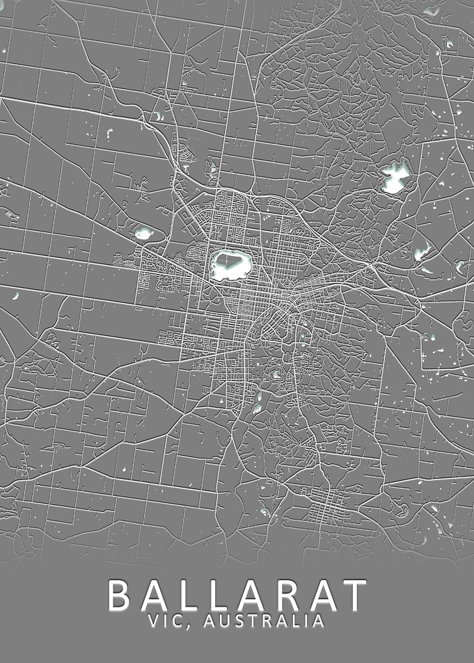 Ballarat VIC Australia Map