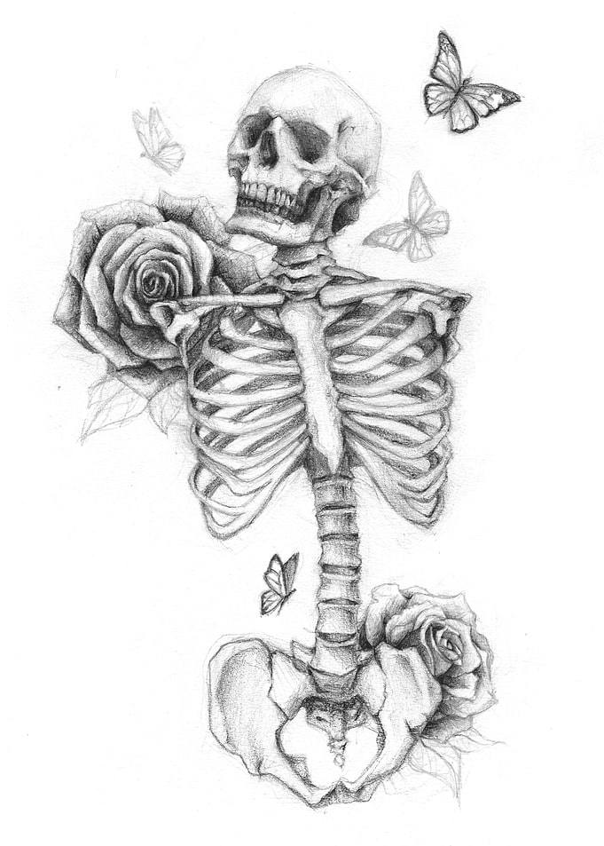 Skeleton and Roses