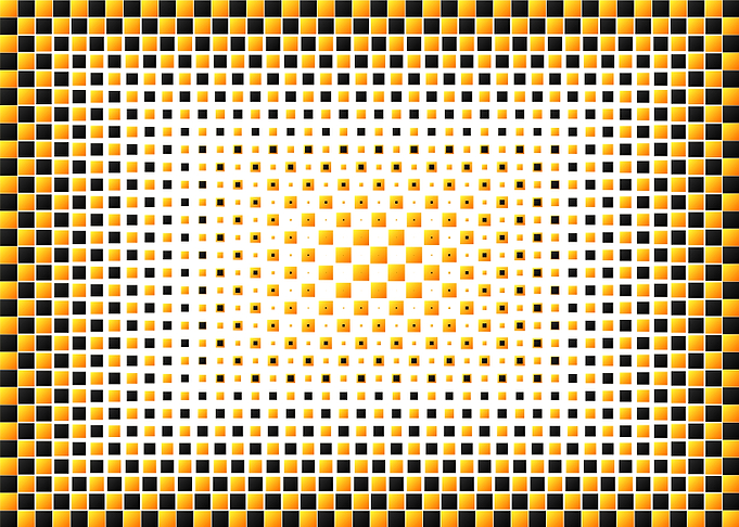 black white yellow tiles
