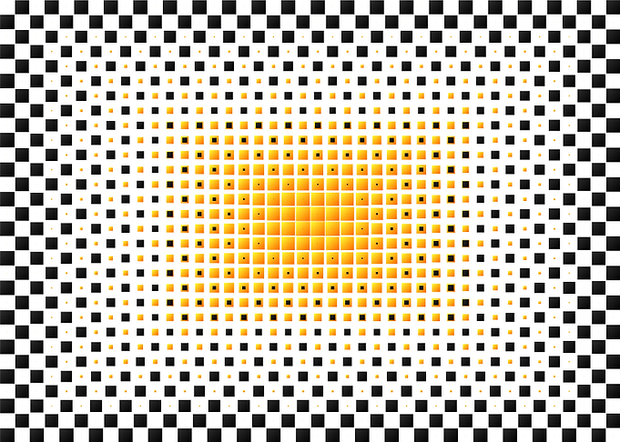 black white yellow tiles