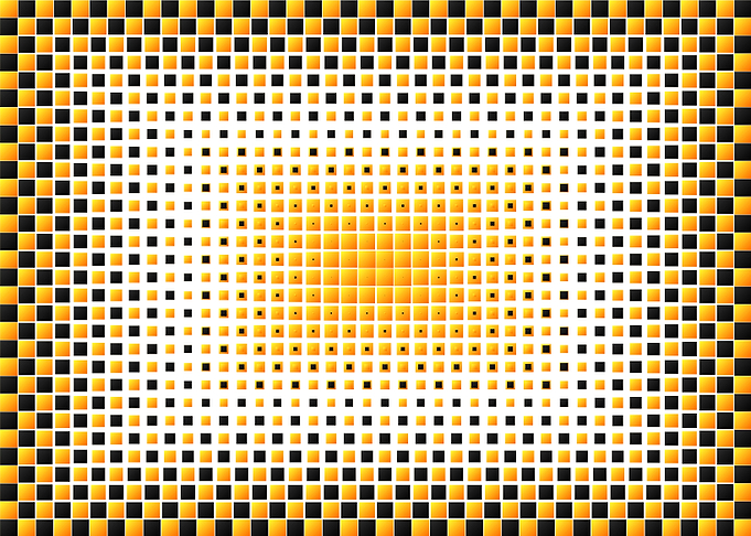black white yellow tiles