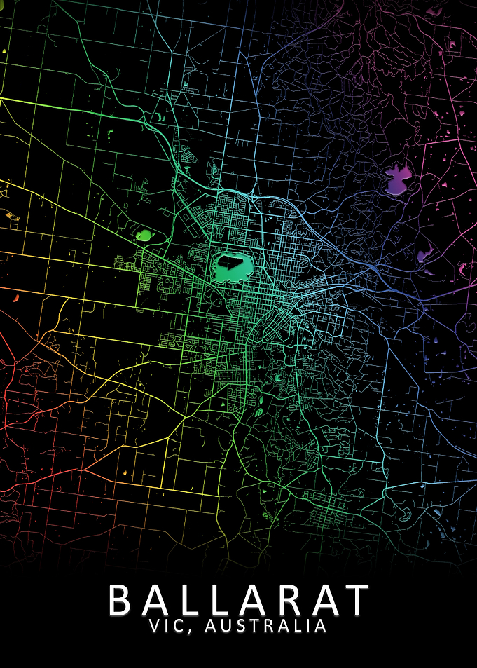 Ballarat VIC Australia Map