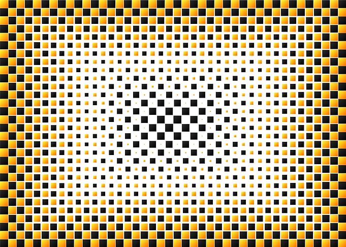 black white yellow tiles
