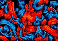 Red and Blue Curls