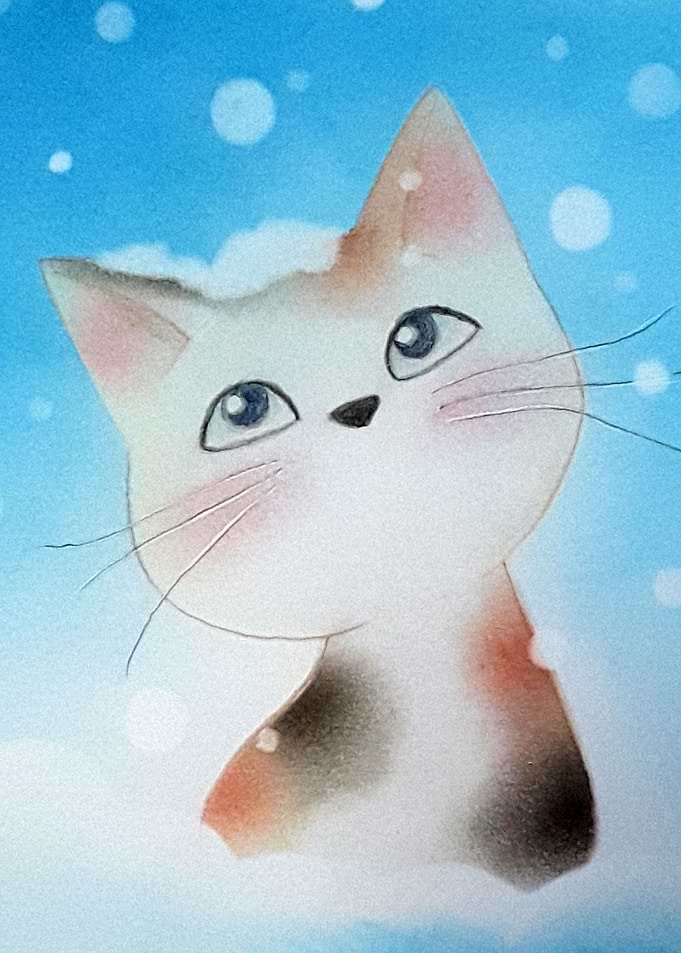 Cat in snow