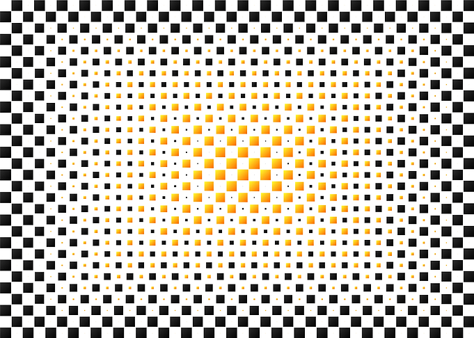 black white yellow tiles