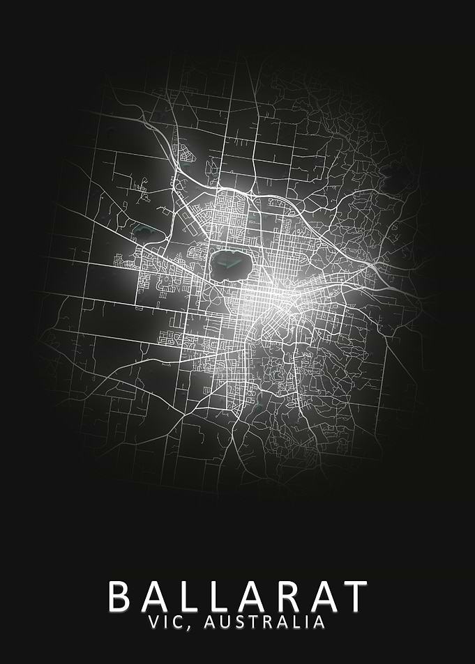 Ballarat VIC Australia Map