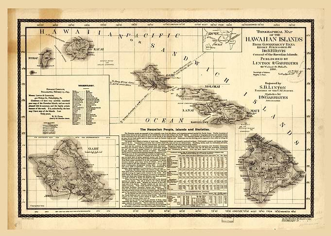 Hawaiian Map 1893