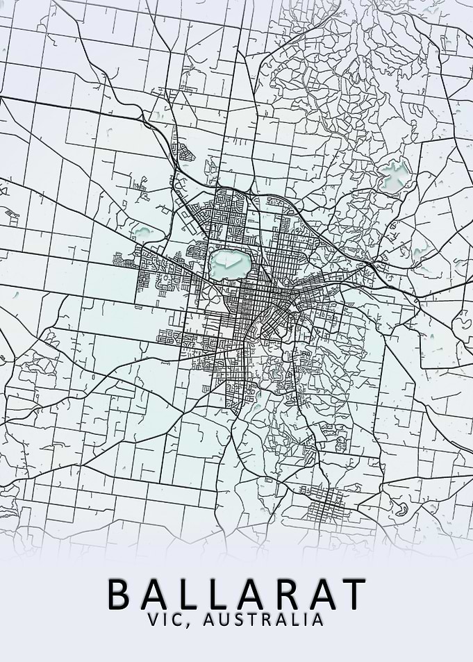 Ballarat VIC Australia Map