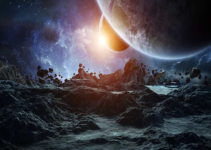 Planet Surface w Lander