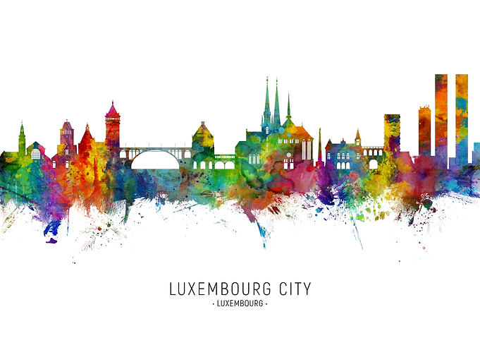 Luxembourg City Skyline