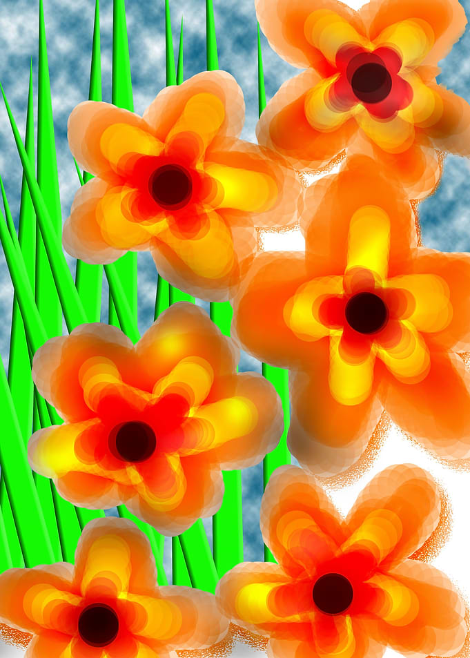 Falling flower