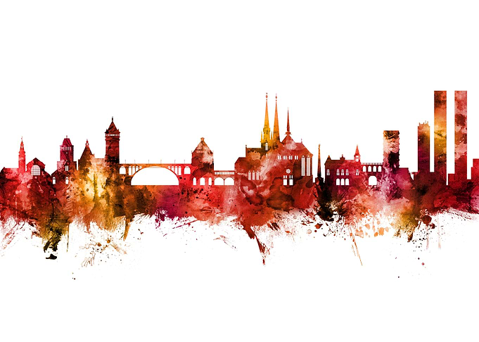 Luxembourg City Skyline