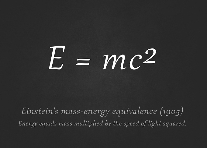 Mass energy equivalence