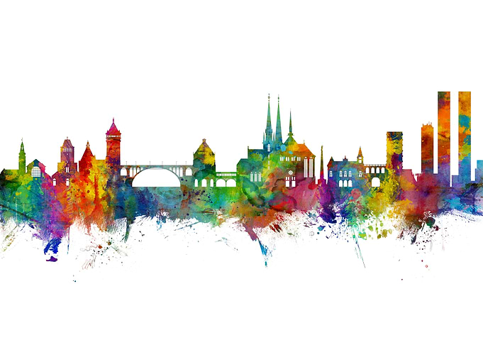 Luxembourg City Skyline