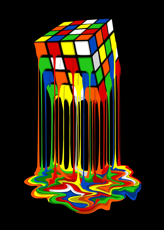 Rainbow Abstraction melted