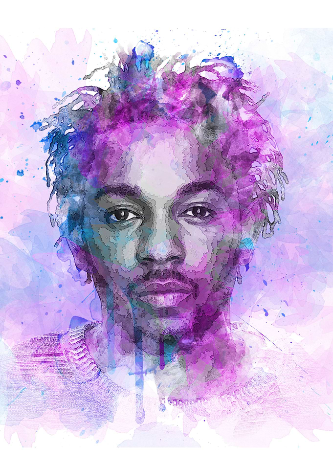Kendrick Lamar Watercolour