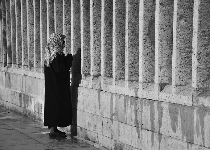 woman staring