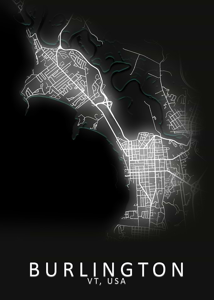 Burlington VT USA City Map