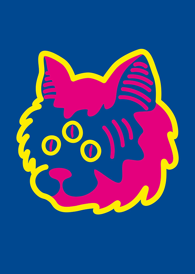 cute acid cat