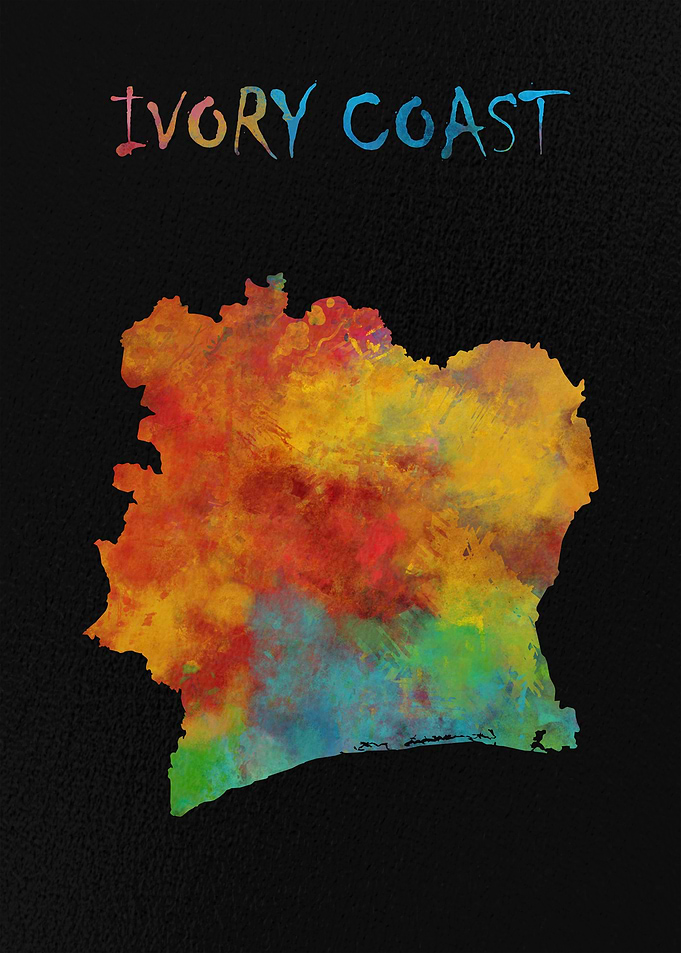 Map of Ivory Coast
