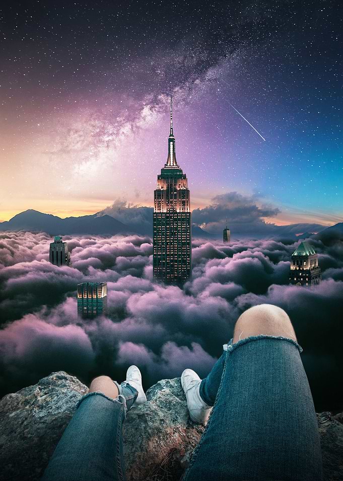 Above the clouds