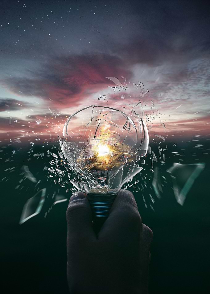 Broken lightbulb