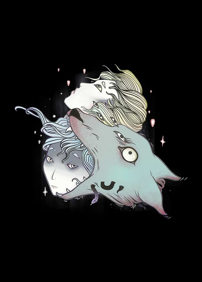 Goth Wolf Art