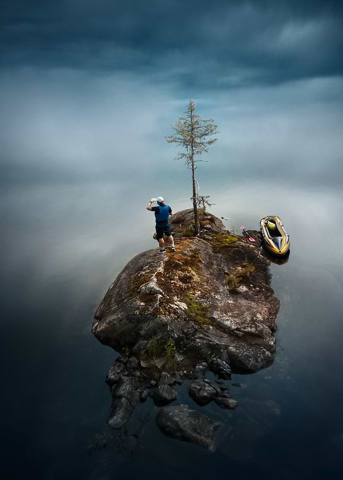 Man on the island