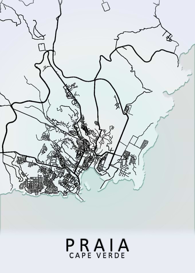 Praia Cape Verde City Map