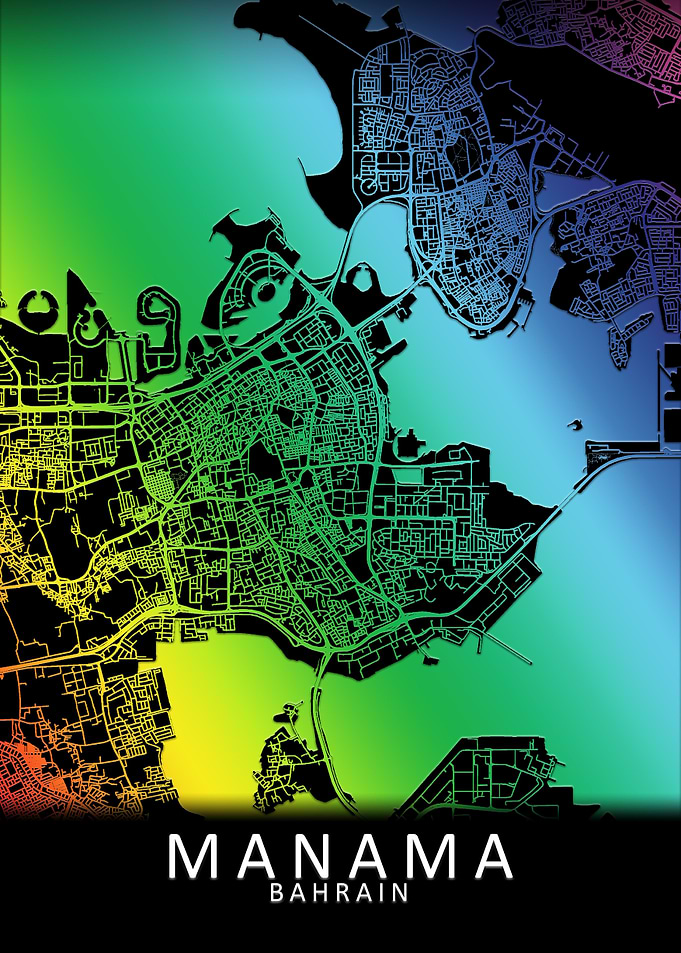 Manama Bahrain City Map