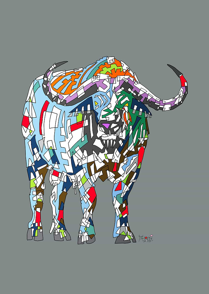 Oxpecker and Buffalo