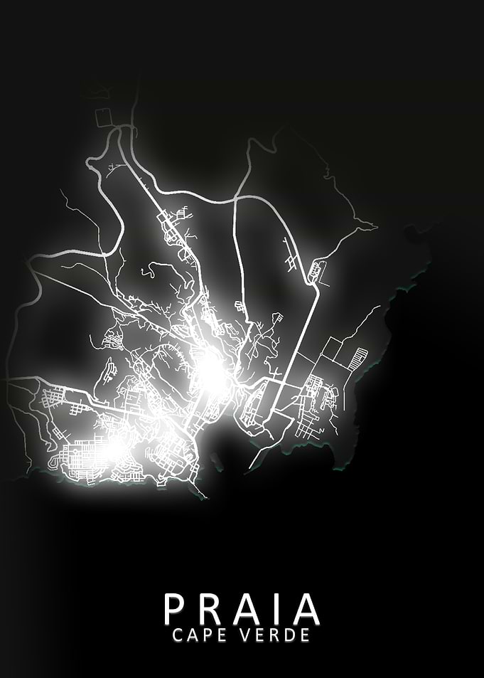 Praia Cape Verde City Map