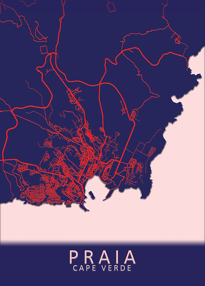 Praia Cape Verde City Map