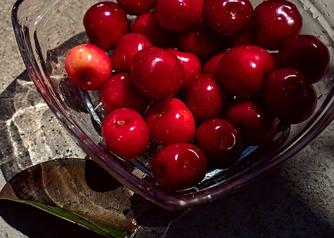 Cherries in a bowl