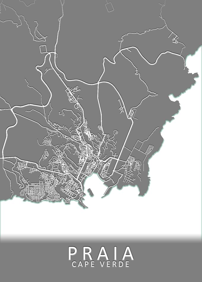 Praia Cape Verde City Map