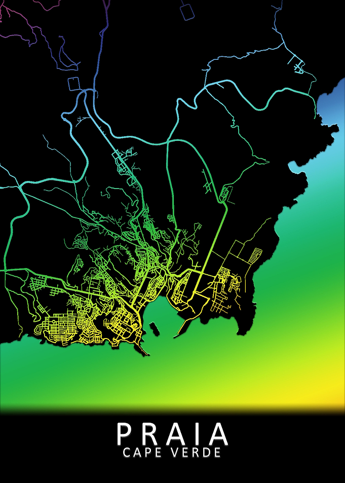 Praia Cape Verde City Map