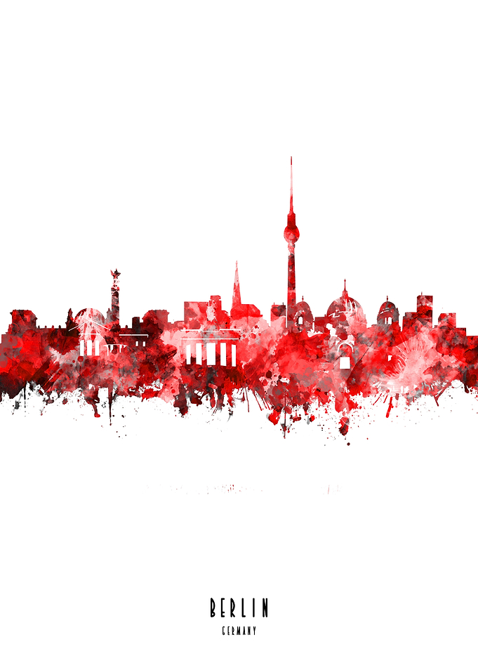 berlin watercolor red