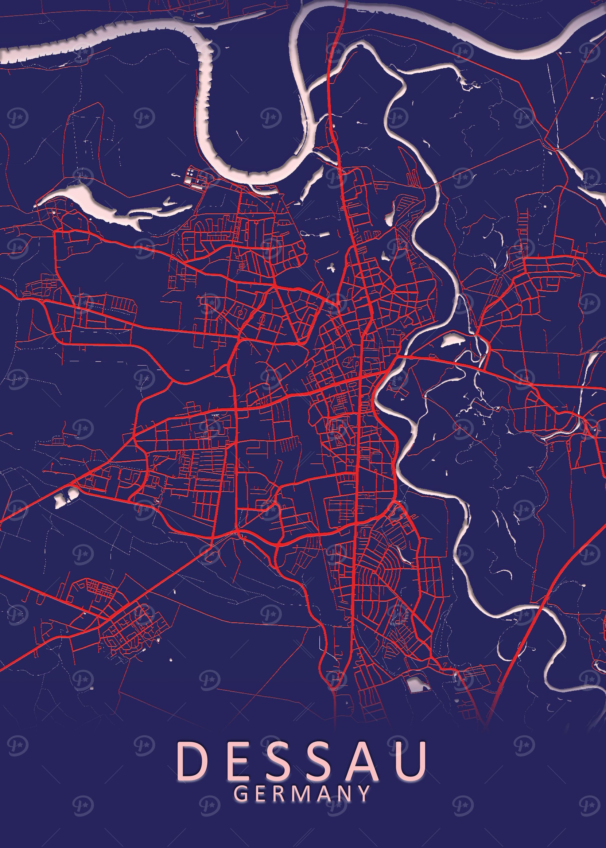 Dessau Germany City Map