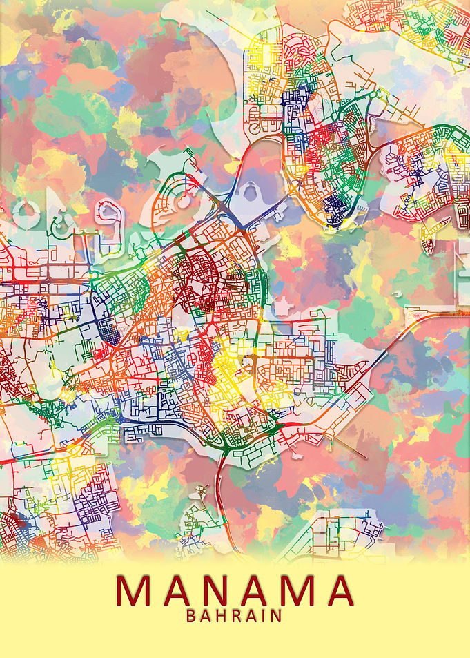 Manama Bahrain City Map