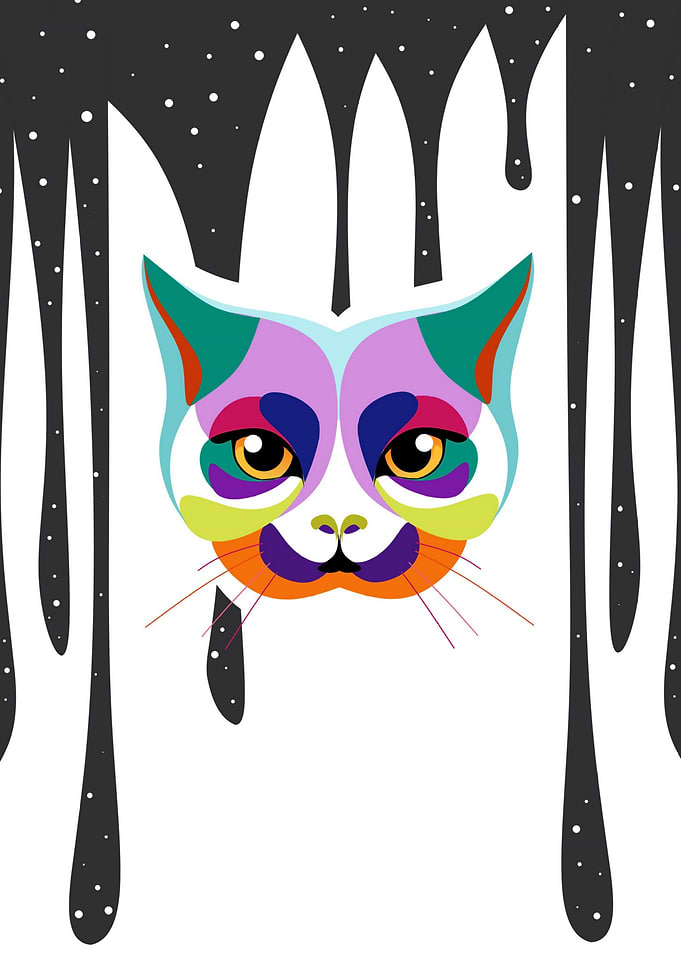 Cat Abstract Illustration